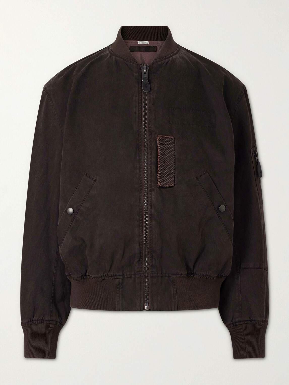 A.PRESSE - B-15C Cotton and Silk-Blend Bomber Jacket - Brown