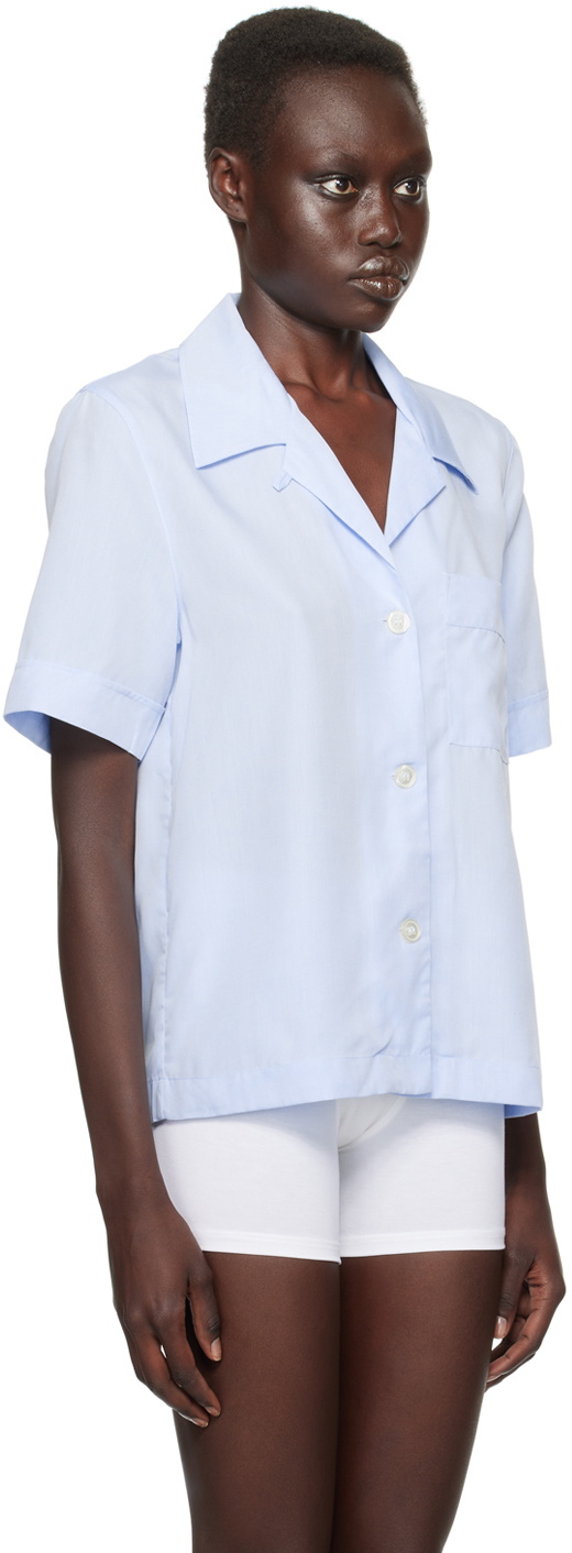 CDLP Blue Short Sleeve Pyjama Shirt
