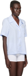CDLP Blue Short Sleeve Pyjama Shirt