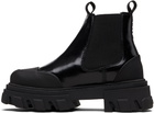GANNI Black Cleated Low Chelsea Boots
