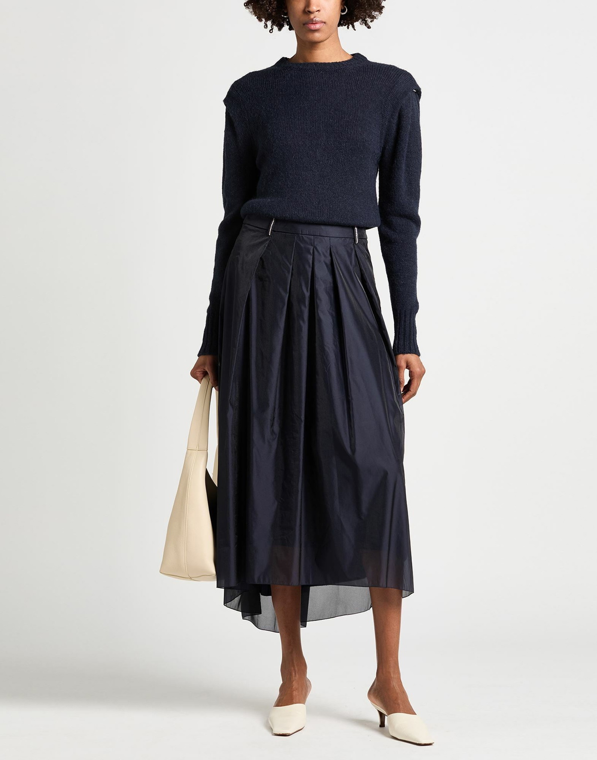 Peserico Womens Midi skirt in Midnight blue