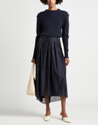 Peserico Womens Midi skirt in Midnight blue
