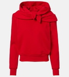 Magda Butrym Scarf-detail cotton-blend hoodie