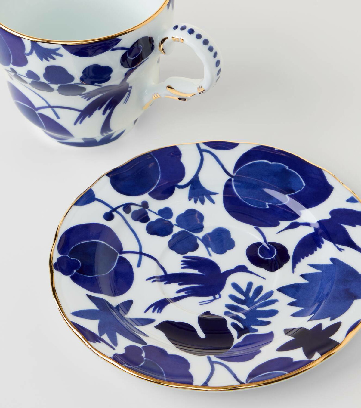 La DoubleJ Mama floral porcelain teacup and saucer set