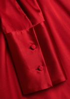 Armarium Bruna Stretch-silk Midi Dress Red