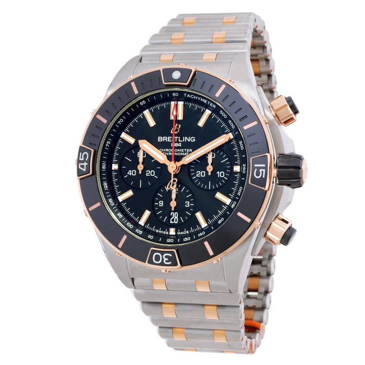 Photo: Breitling Chronomat B01 Chronograph Automatic Black Dial Watch UB0136251B1U1
