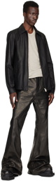 Rick Owens Black Porterville Brad Leather Jacket