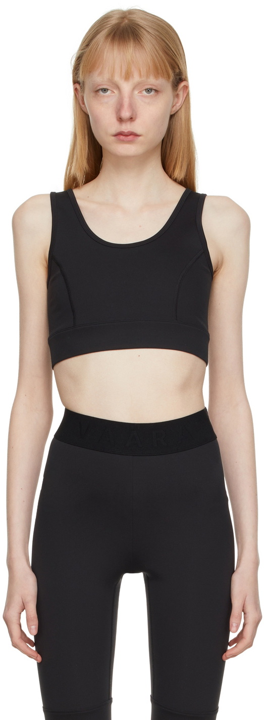 VAARA Black Keyhole Back Sport Bra