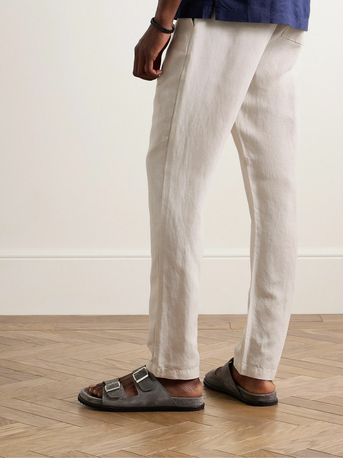 Onia - Air Straight-Leg Linen and Lyocell-Blend Drawstring Trousers - Neutrals