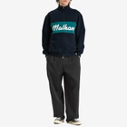 Malbon Men's University Double Zip Sweatshirt in Navy