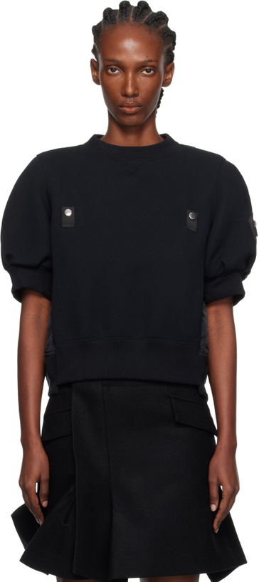 Photo: sacai Black Sponge x Nylon Twill Sweatshirt