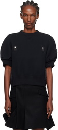 sacai Black Sponge x Nylon Twill Sweatshirt