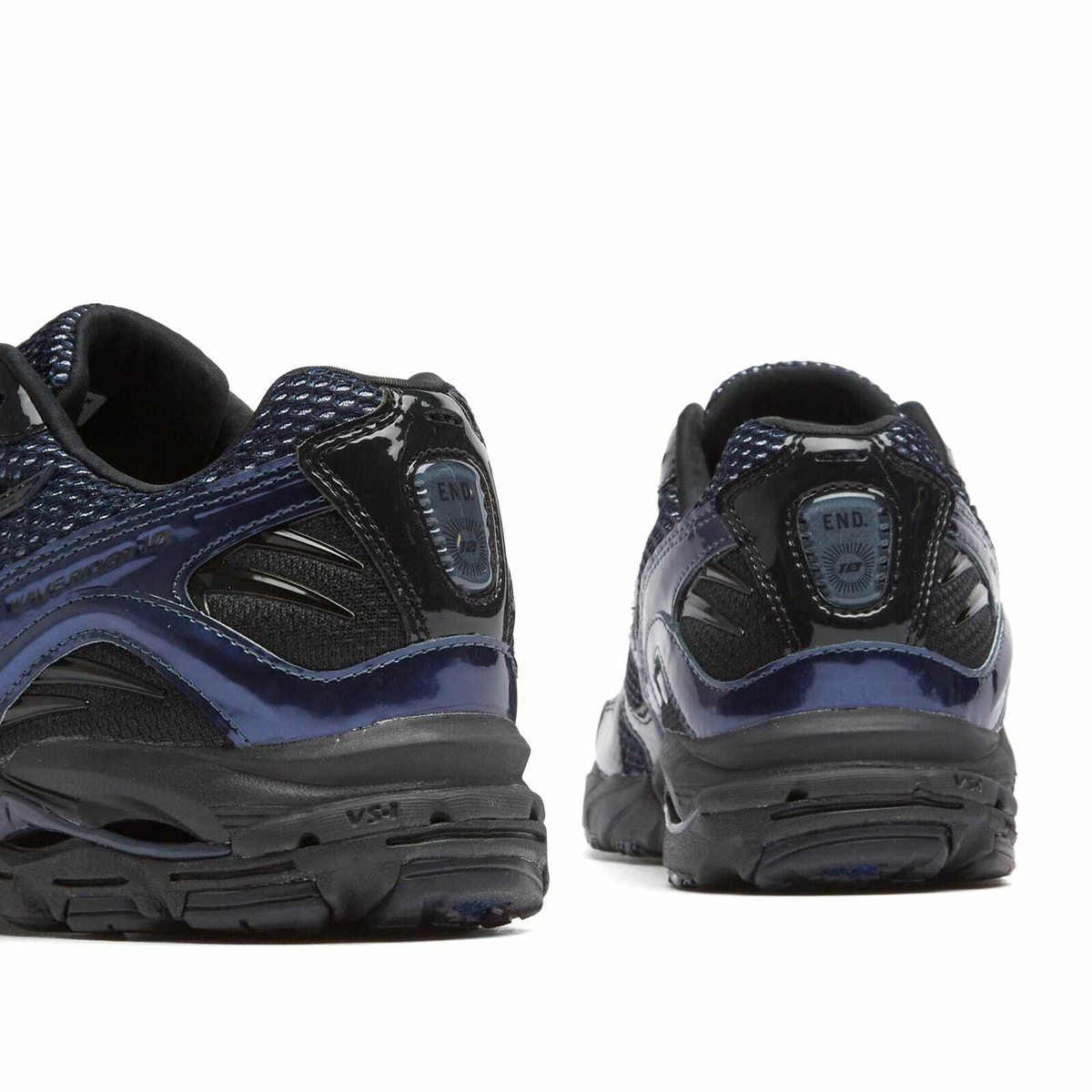 END. x Mizuno Wave Rider 10 in Black Beauty/Estate Blue