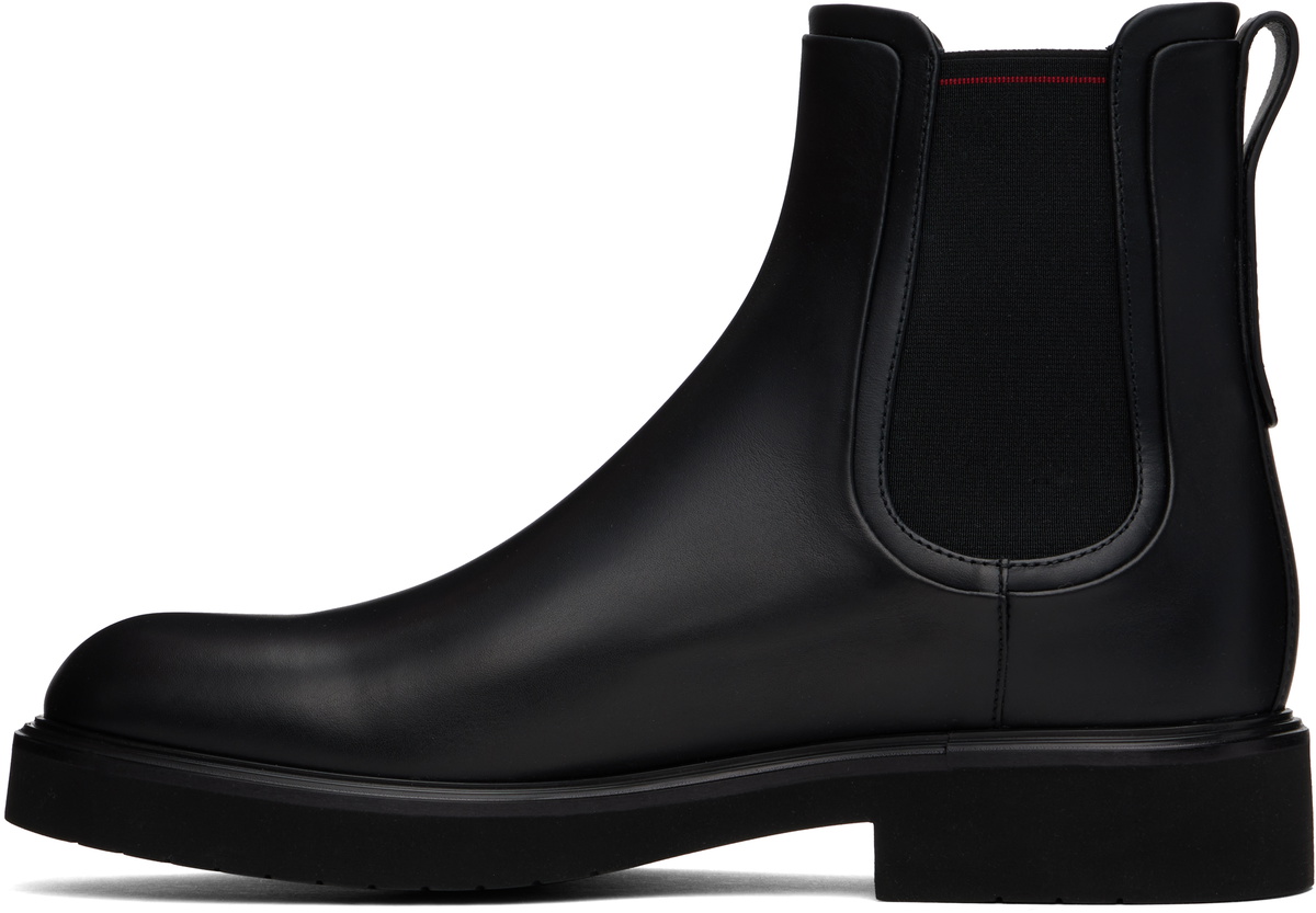 Ferragamo Black Calfskin Chelsea Boots