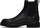 Ferragamo Black Calfskin Chelsea Boots