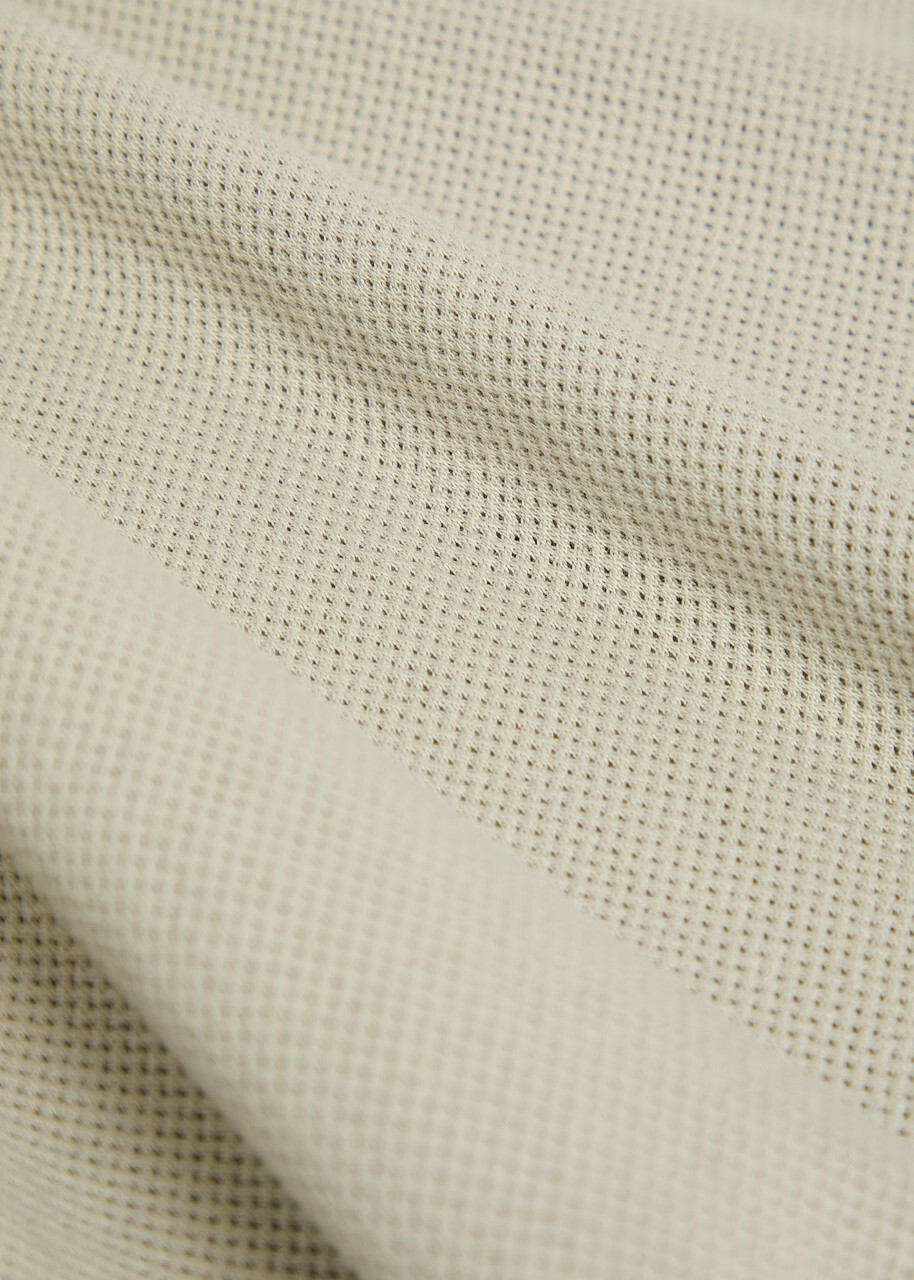 Sunspel Cotton-mesh Polo Shirt Light Grey