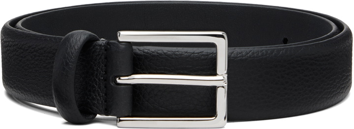 Photo: Anderson's Black Soft Grained Calf Leather Buckle Belt