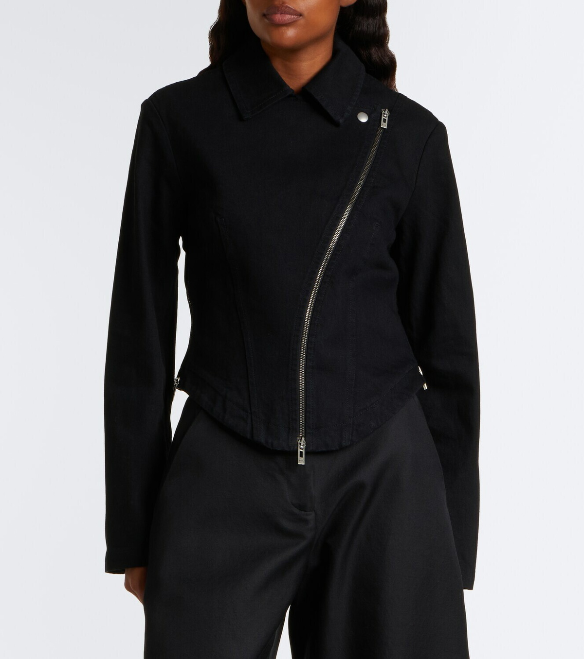 Alaïa Denim biker jacket