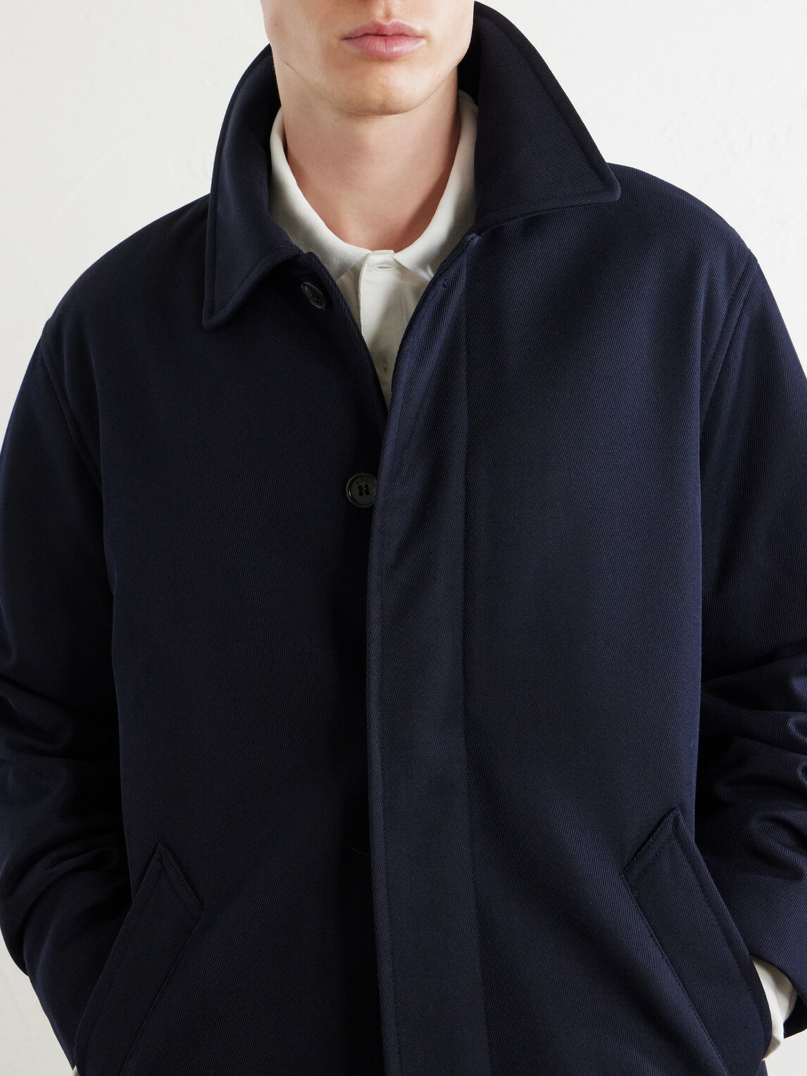 A.P.C. - Mac Hugo gabardine trench coat - Blue