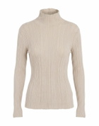 Agnona Womens Turtleneck in Beige