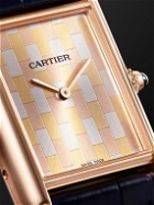 Cartier - Tank Louis Hand-Wound 33.7mm Large 18-Karat Rose, Yellow and White Gold and Alligator Watch, Ref. No. WGTA0176