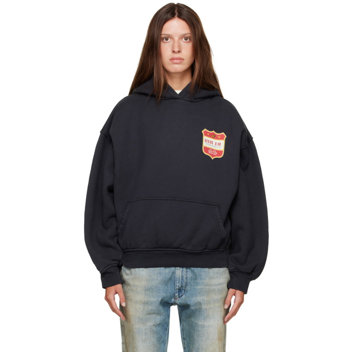 Photo: Rhude Black Filtaro Crest Hoodie