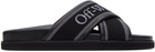 Off-White Black Cloud Criss Cross Slides