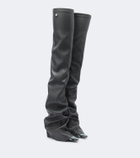 The Attico Robin snake-effect over-the-knee boots