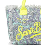 MC2 Saint Barth Cotton Canvas Tote Bag With Paisley Print