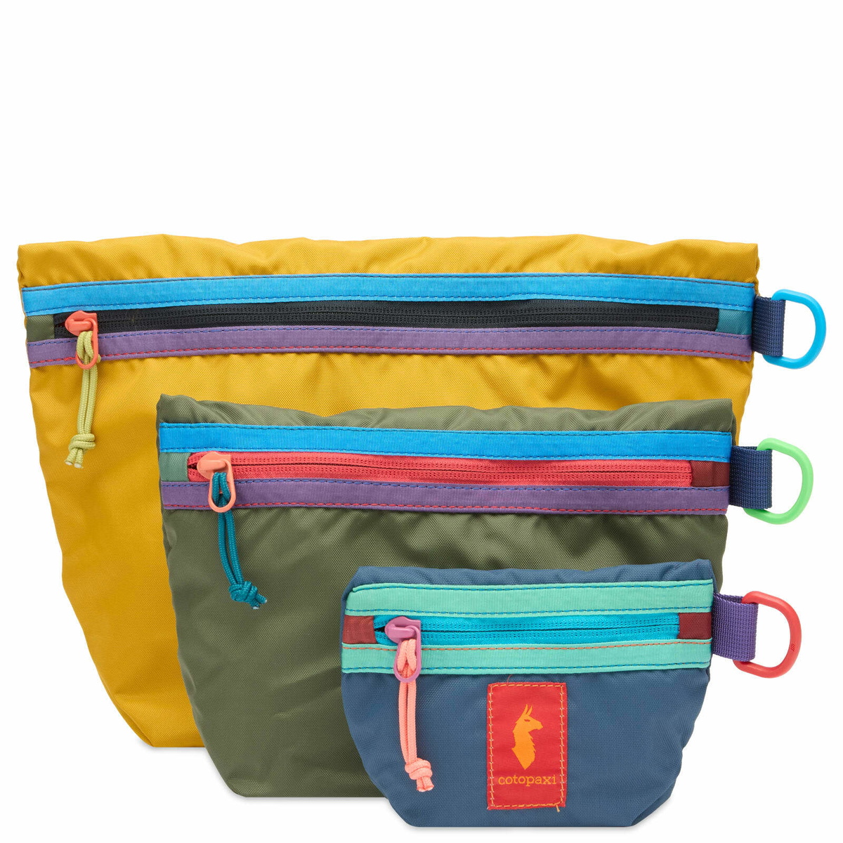 Cotopaxi Cubo Pouch Organizers in Del Dia 