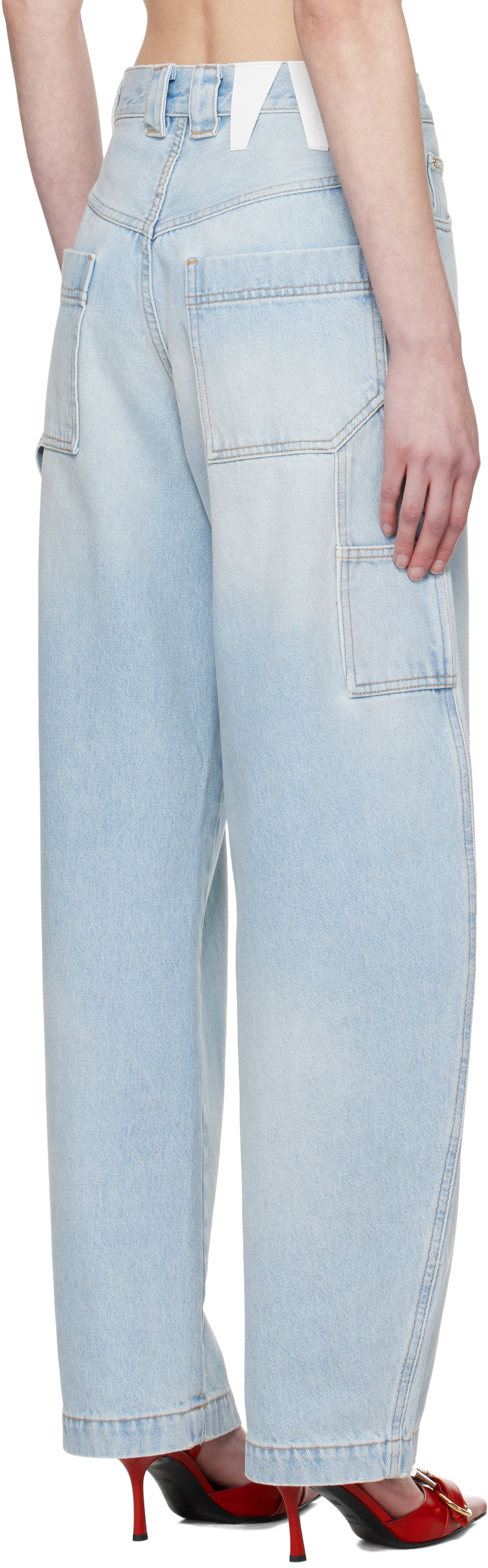 DARKPARK Blue Audrey Barrel Leg Carpenter Jeans
