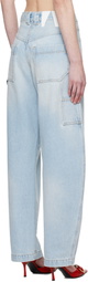 DARKPARK Blue Audrey Barrel Leg Carpenter Jeans