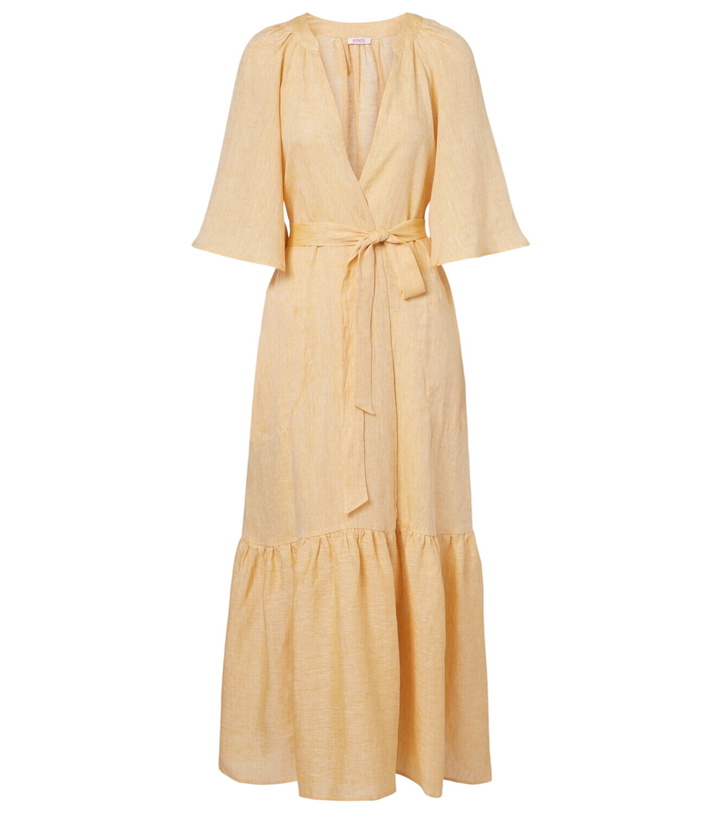 Photo: Eres Audacieuse belted linen midi dress