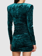 ALEXANDRE VAUTHIER - Crushed Velvet Mini Dress