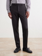Slowear - Incotex Tapered Wool-Blend Flannel Trousers - Brown