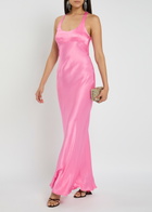 Bec & Bridge Maxina Satin Maxi Dress Pink
