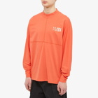 Maison Margiela Men's Number Logo Mock Neck Long Sleeve T-Shirt in Burnt Orange