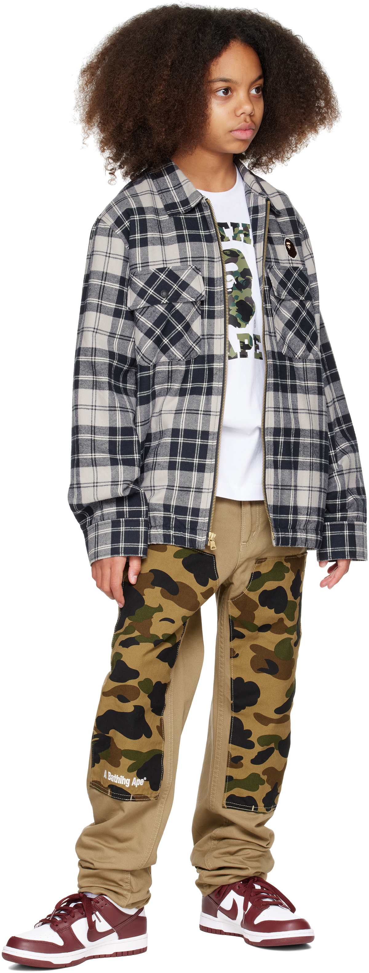BAPE Kids Khaki 1st Camo Painter Trousers A Bathing Ape