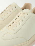 Brunello Cucinelli - Full-Grain Leather Sneakers - Neutrals