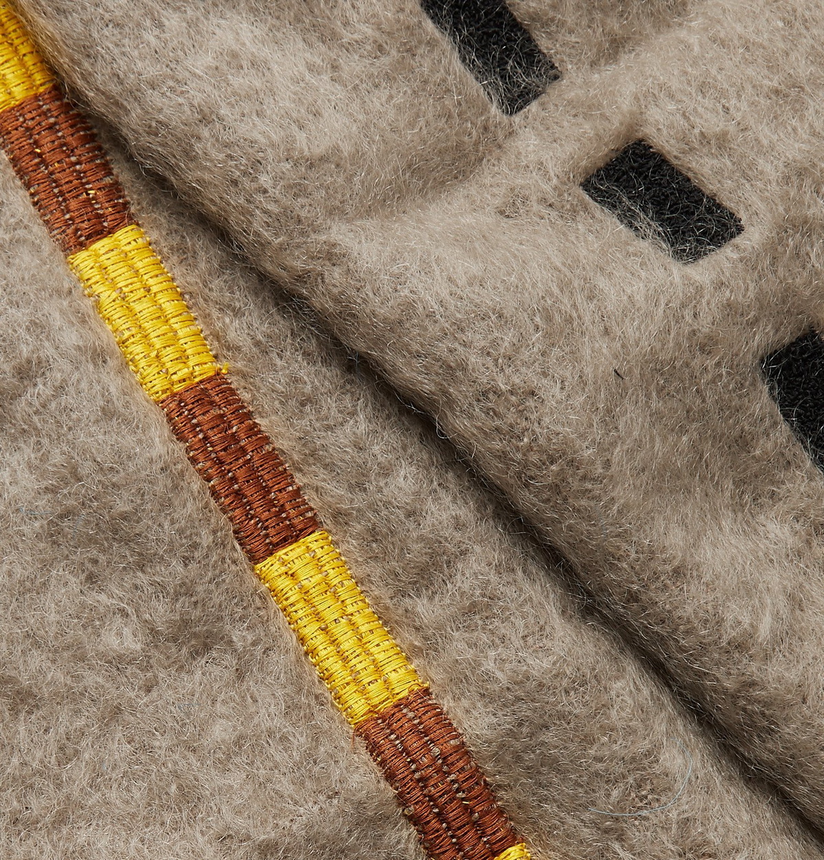 Jupe by Jackie - Settler Fringed Embroidered Mohair Scarf - Brown