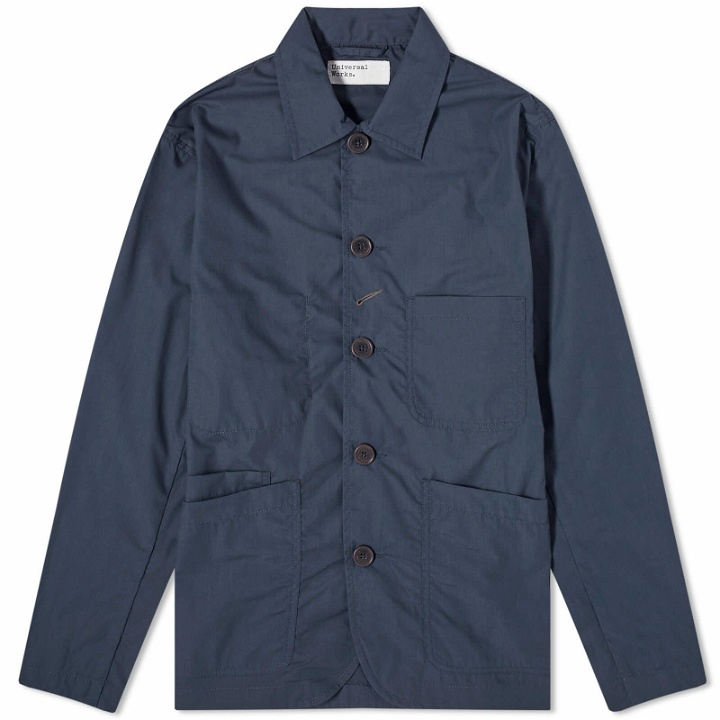 Photo: Universal Works Men's Recycled Bakers Jacket in Navy