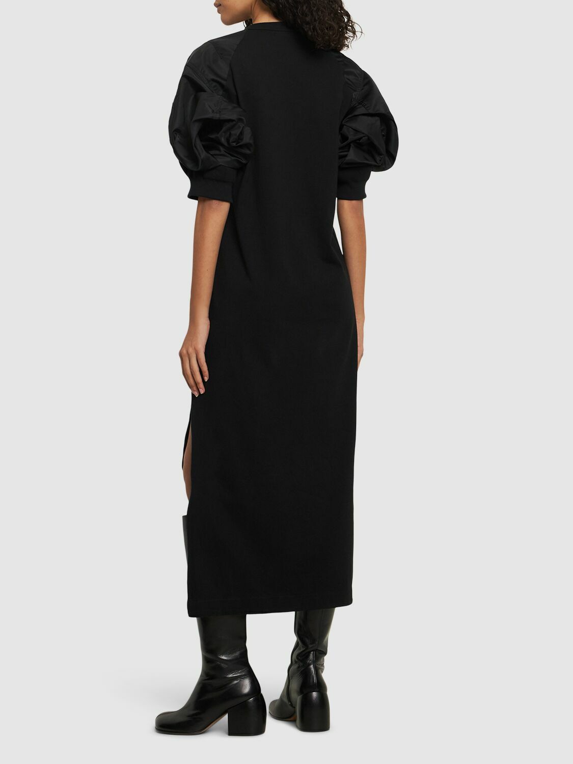 ワンピース sacai 24aw Nylon Twill Dress ◇関税込◇＊sacai＊Sponge Sweat x Nylon Twill Dress (sacai