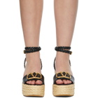 Valentino Garavani Black Valentino Garavani VLogo Wedge Espadrilles