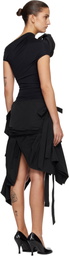 VAQUERA Black Rose Minidress