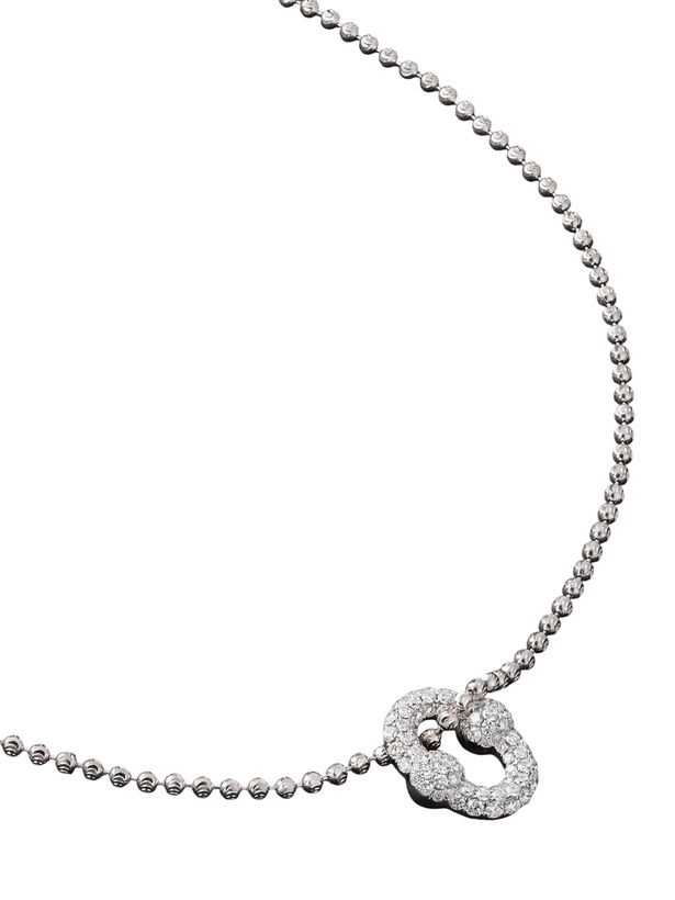 Photo: Greg Yuna - Umlaut 18-Karat White Gold Diamond Ball Chain Necklace