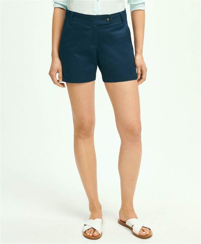 Photo: Brooks Brothers Women's Stretch Cotton Twill Shorts | Navy