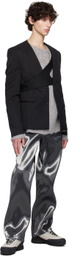 HELIOT EMIL Gray Distressed Sweater