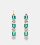 Ileana Makri Sofia 18kt gold drop earrings with apatites and diamonds