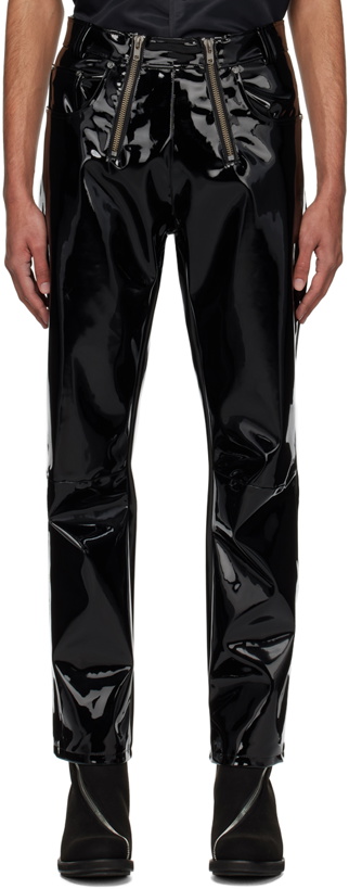 Photo: GmbH Black Thor Faux-Leather Trousers