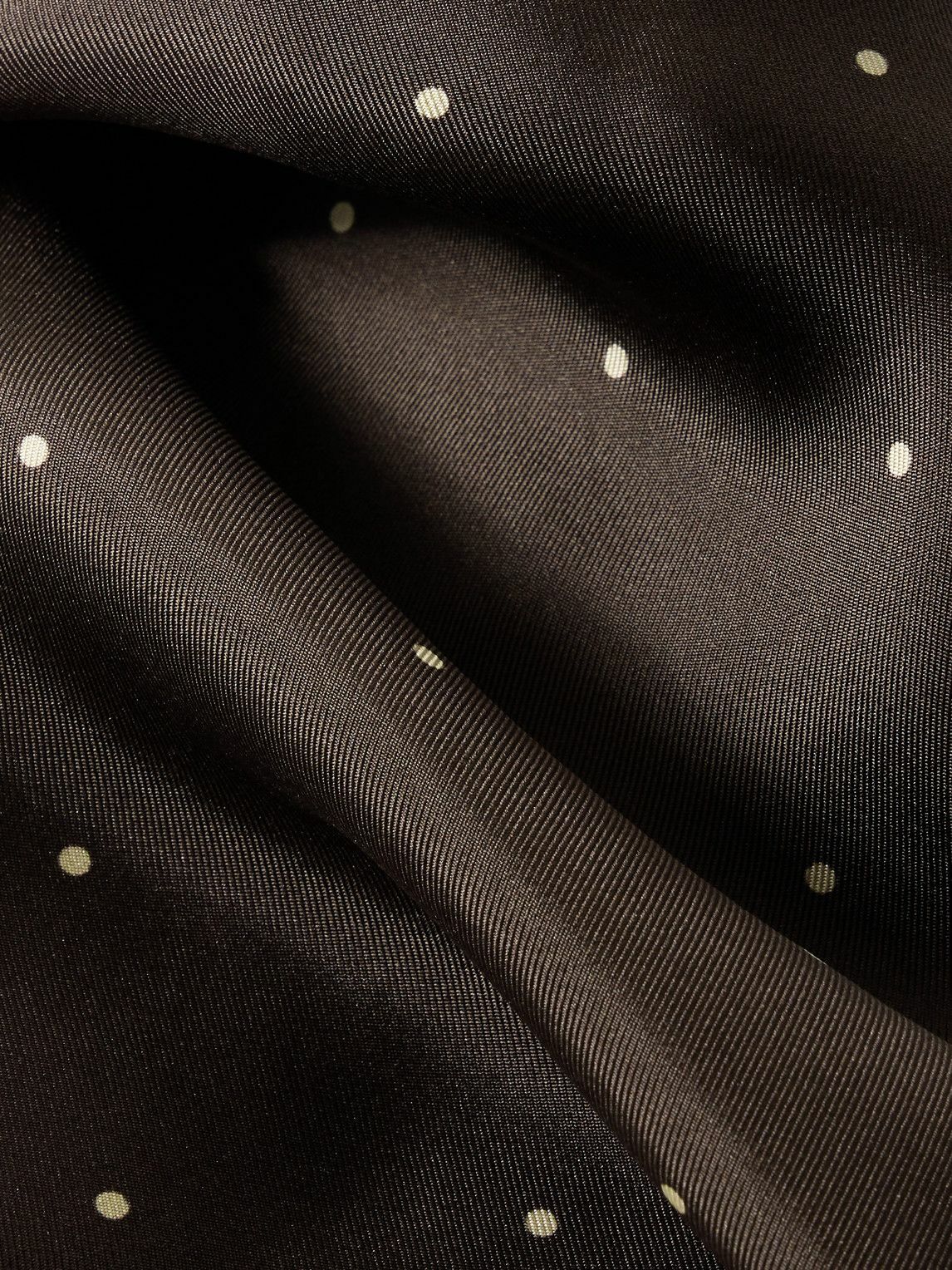 Favourbrook - Frayed Polka-Dot Silk-Twill Scarf